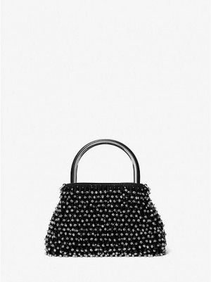 Bolsa De Hombro Michael Kors Limited-edition Rosie Extra-small Embellished Gamuza Mujer Negras | 57324EBUN