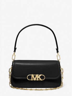 Bolsa De Hombro Michael Kors Parker Medium Cuero Mujer Negras | 65273TOGE