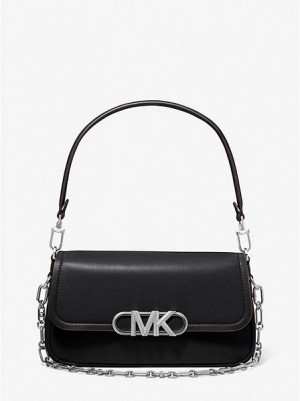 Bolsa De Hombro Michael Kors Parker Medium Cuero Mujer Negras | 56107QCAL