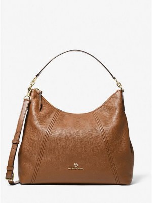 Bolsa De Hombro Michael Kors Sienna Large Pebbled Cuero Mujer Marrones | 71239QVFS