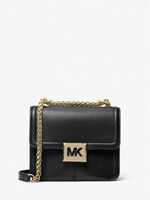 Bolsa De Hombro Michael Kors Sonia Small Cuero Mujer Negras | 74619ONXH