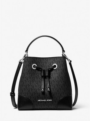 Bolso Saco Michael Kors Mercer Small Logo Mujer Negras | 56723KLCI