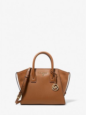 Bolso Satchel Michael Kors Avril Small Cuero Mujer Marrones | 51628NUKL