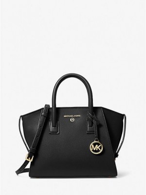 Bolso Satchel Michael Kors Avril Small Cuero Mujer Negras | 96401OHTF