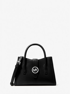 Bolso Satchel Michael Kors Gabby Small Faux Cuero Mujer Negras | 24579HXZA