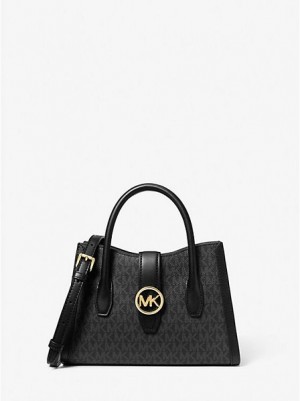 Bolso Satchel Michael Kors Gabby Small Logo Mujer Negras | 91460ITXJ