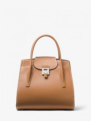 Bolso Satchel Michael Kors Mkc X 007 Bond Bancroft Large Cuero Mujer Marrones | 60583UDZX