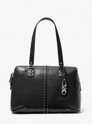 Bolso Tote Michael Kors Astor Large Studded Cuero Mujer Negras | 57849MROT