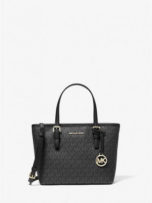 Bolso Tote Michael Kors Jet Set Travel Extra-small Logo Mujer Negras | 12897BRMD