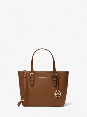 Bolso Tote Michael Kors Jet Set Travel Extra-small Saffiano Cuero Mujer Marrones | 14239JGVL