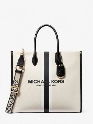 Bolso Tote Michael Kors Mirella Large Lona Mujer Negras | 45387TIGK