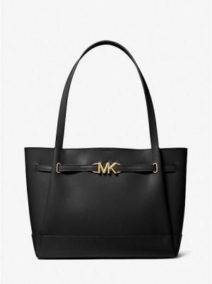Bolso Tote Michael Kors Reed Large Pebbled Cuero Mujer Negras | 74936UBTE