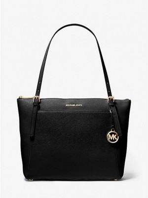 Bolso Tote Michael Kors Voyager Large Pebbled Cuero Mujer Negras | 75086JXEN