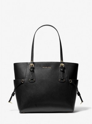 Bolso Tote Michael Kors Voyager Small Cuero Mujer Negras | 36457ZPGJ