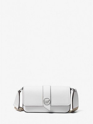 Bolsos Cruzados Michael Kors Greenwich Extra-small Saffiano Cuero Sling Mujer Blancas | 01967RSCO