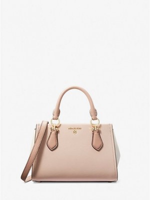 Bolsos Cruzados Michael Kors Marilyn Small Color-block Saffiano Cuero Mujer Rosas | 04651MQJG