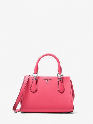 Bolsos Cruzados Michael Kors Marilyn Small Saffiano Cuero Mujer Rosas | 73186EZMO