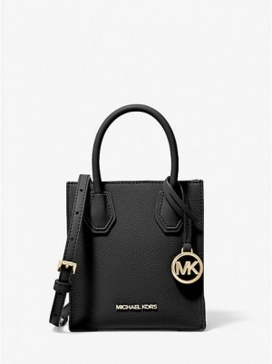 Bolsos Cruzados Michael Kors Mercer Extra-small Pebbled Cuero Mujer Negras | 21547XLND