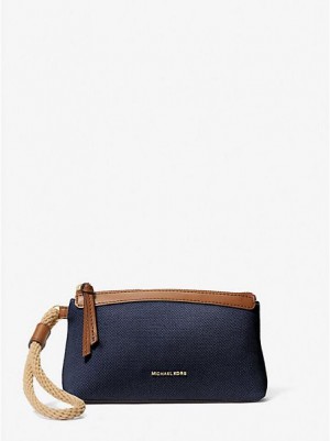 Carteras Michael Kors Talia Small Algodon Lona Mujer Azul Marino Multicolor | 91745XBTW