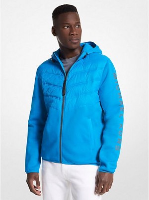 Chaquetas Michael Kors Hailfax Knit Zip-up Hombre Azules | 65289DCEW