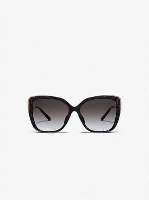 Gafas de Sol Michael Kors East Hampton Mujer Negras | 04283DVQT