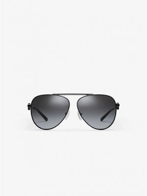 Gafas de Sol Michael Kors Salina Mujer Negras | 37625AYTF