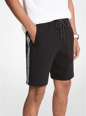 Pantalones Cortos Michael Kors Logo Tape Algodon Blend Hombre Negras | 58316JHSI