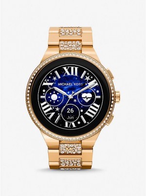 Relojes Michael Kors Gen 6 Camille Pave Smart Hombre Doradas | 14056SIYW