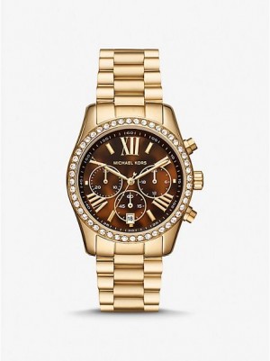 Relojes Michael Kors Lexington Pave Mujer Doradas | 02685XDLZ