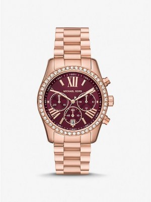 Relojes Michael Kors Lexington Pave Mujer Rosas Doradas | 70361QGOR