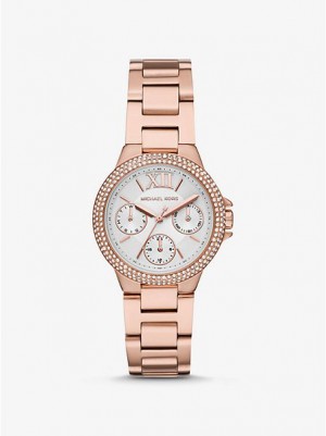 Relojes Michael Kors Mini Camille Pave Mujer Rosas Doradas | 50817EMCJ