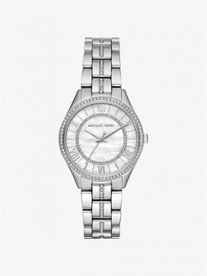 Relojes Michael Kors Mini Lauryn Pave Mujer Plateadas | 45217DLOK