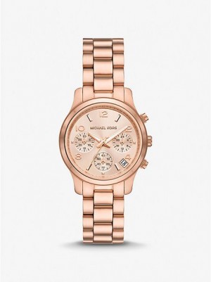 Relojes Michael Kors Mini Runway Mujer Rosas Doradas | 86294DPYN