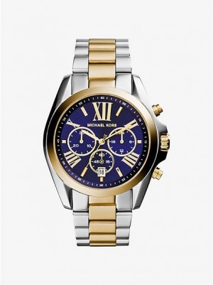 Relojes Michael Kors Oversized Bradshaw Mujer Plateadas Doradas | 70621CAKQ