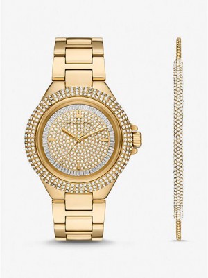 Relojes Michael Kors Oversized Camille Pave Mujer Doradas | 30471VXJP