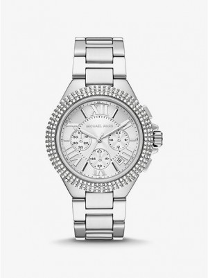 Relojes Michael Kors Oversized Camille Pave Mujer Plateadas | 51347VERQ