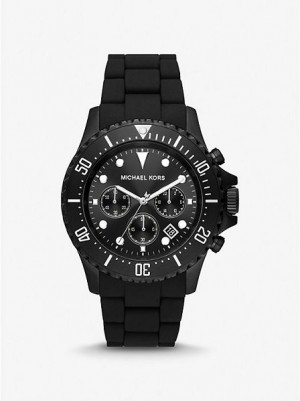 Relojes Michael Kors Oversized Everest And Silicona Hombre Negras | 37680MISW