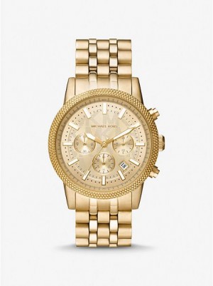 Relojes Michael Kors Oversized Hutton Hombre Doradas | 60498FPSH