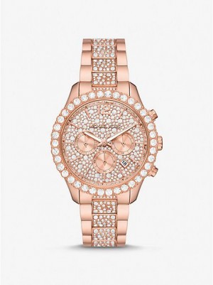 Relojes Michael Kors Oversized Layton Pave Mujer Rosas Doradas | 51649OSCX