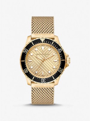 Relojes Michael Kors Oversized Slim Everest Mesh Hombre Doradas | 54973EIFG