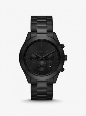 Relojes Michael Kors Oversized Slim Runway Mujer Negras | 59487IOZD