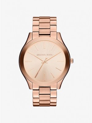 Relojes Michael Kors Oversized Slim Runway Mujer Rosas Doradas | 97321UAKL