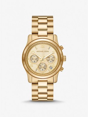 Relojes Michael Kors Runway Mujer Doradas | 65879ERFV