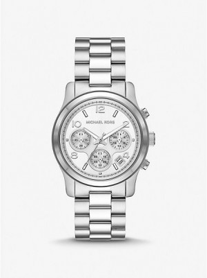 Relojes Michael Kors Runway Mujer Plateadas | 32548PRHU