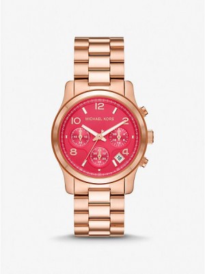 Relojes Michael Kors Runway Mujer Rosas Doradas | 53128HMUP