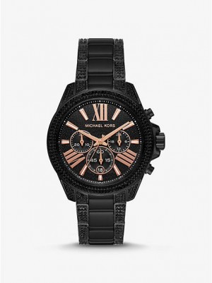 Relojes Michael Kors Wren Pave Mujer Negras | 48603WJPB