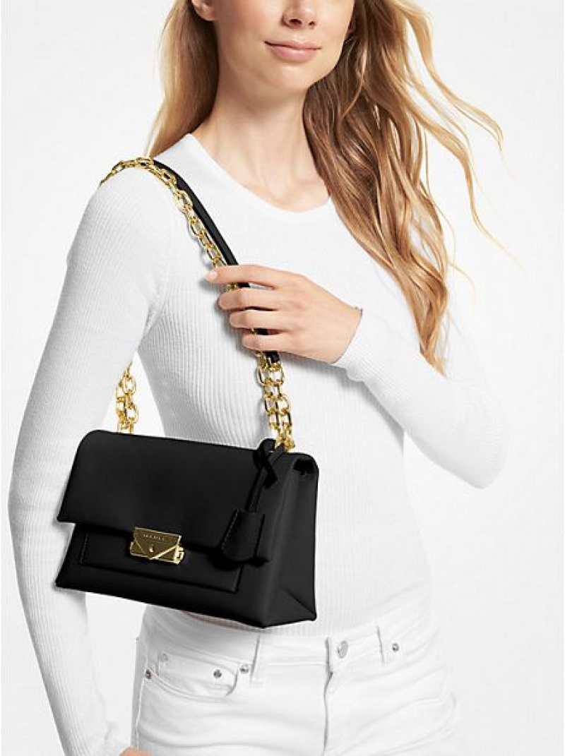 Bolsa De Hombro Michael Kors Cece Medium Faux Cuero Mujer Negras | 83501TXND