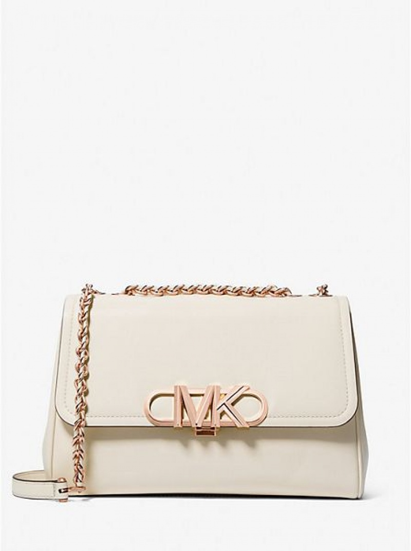 Bolsa De Hombro Michael Kors Parker Extra-large Cuero Mujer Creme | 59102IWAH