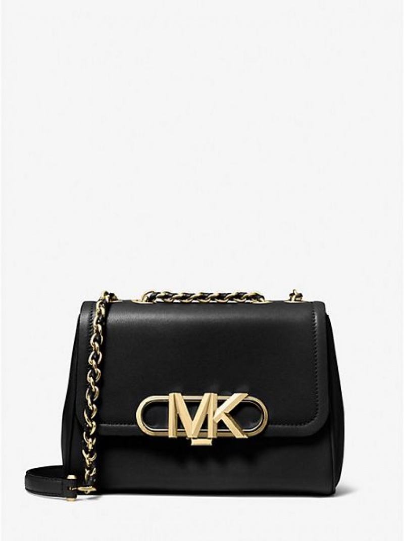 Bolsa De Hombro Michael Kors Parker Medium Cuero Mujer Negras | 60583VNSQ