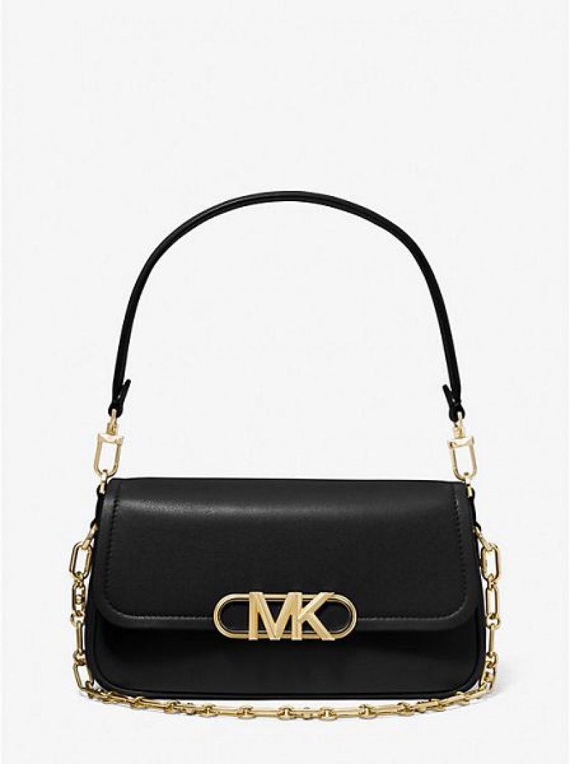 Bolsa De Hombro Michael Kors Parker Medium Cuero Mujer Negras | 65273TOGE